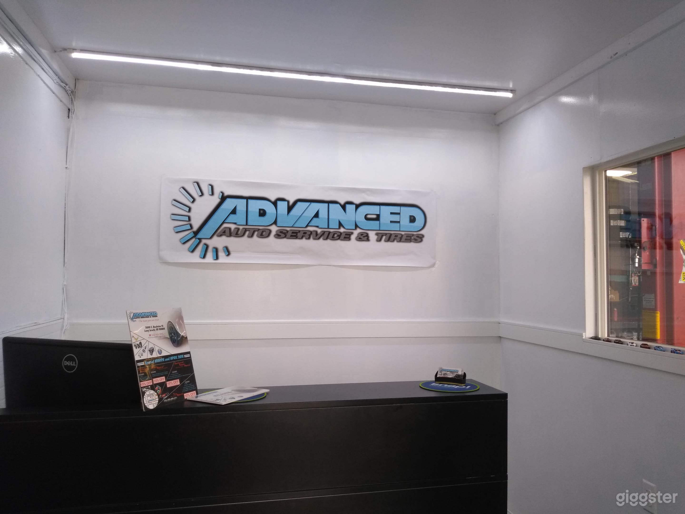 Customer office links to the waiting room