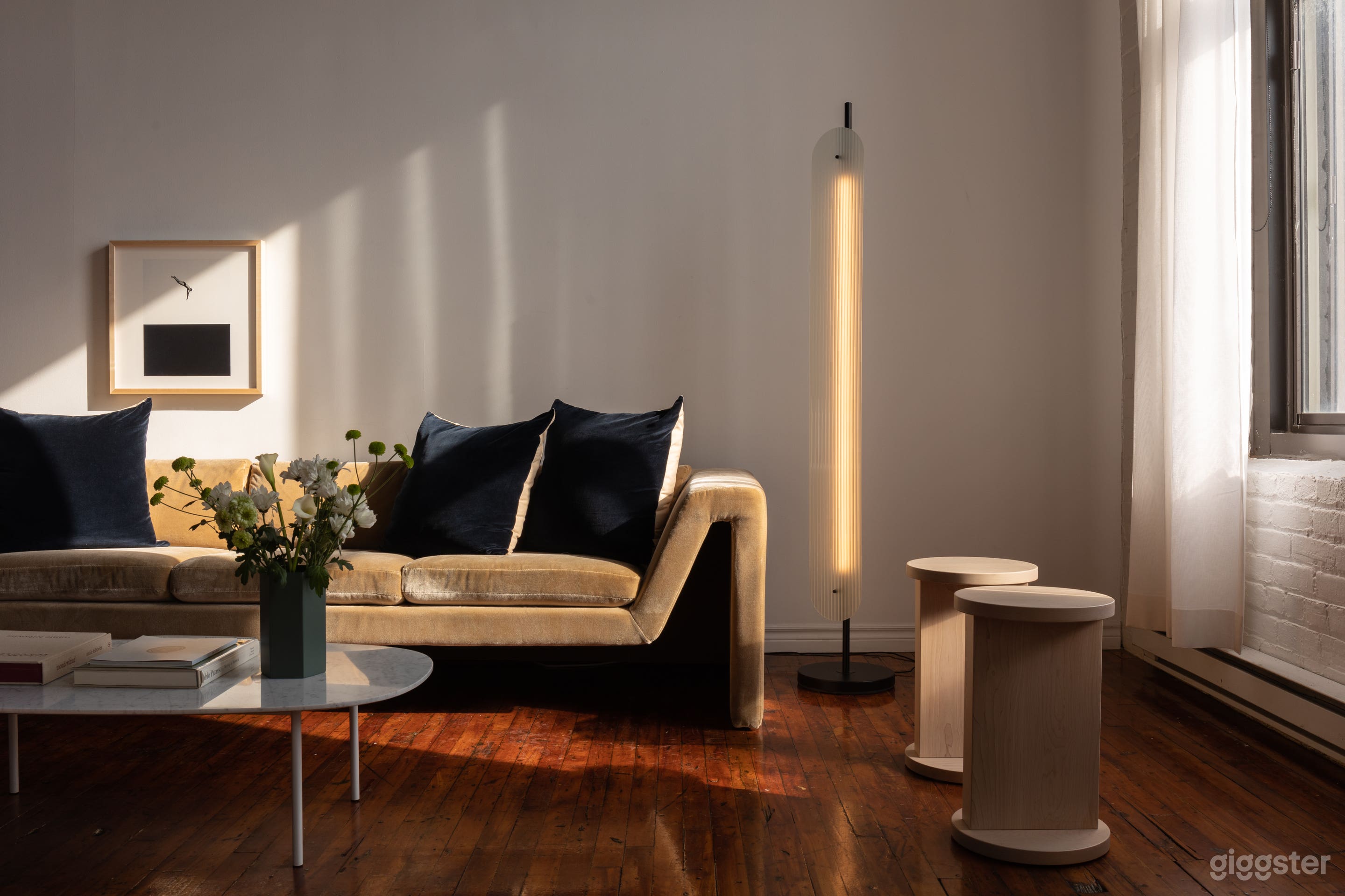 Beautifully furnished with pieces that can be used as props. Morning light on a clear day makes for beautiful lifestyle settings.