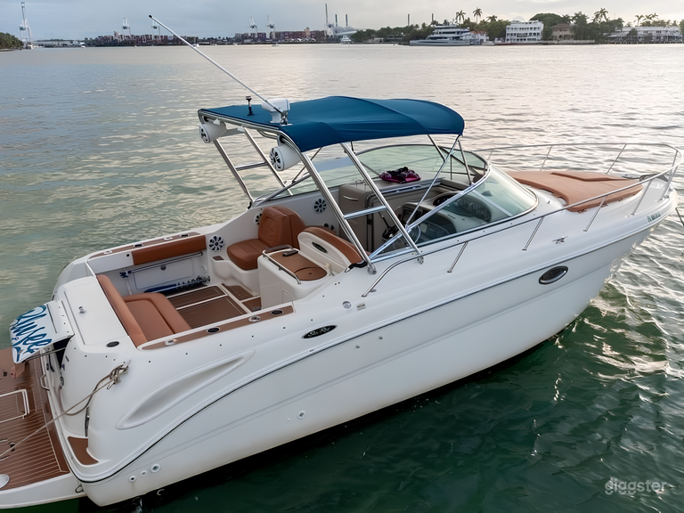  32’ Sea Ray Amberjack Yacht with ONE FREE HOUR 