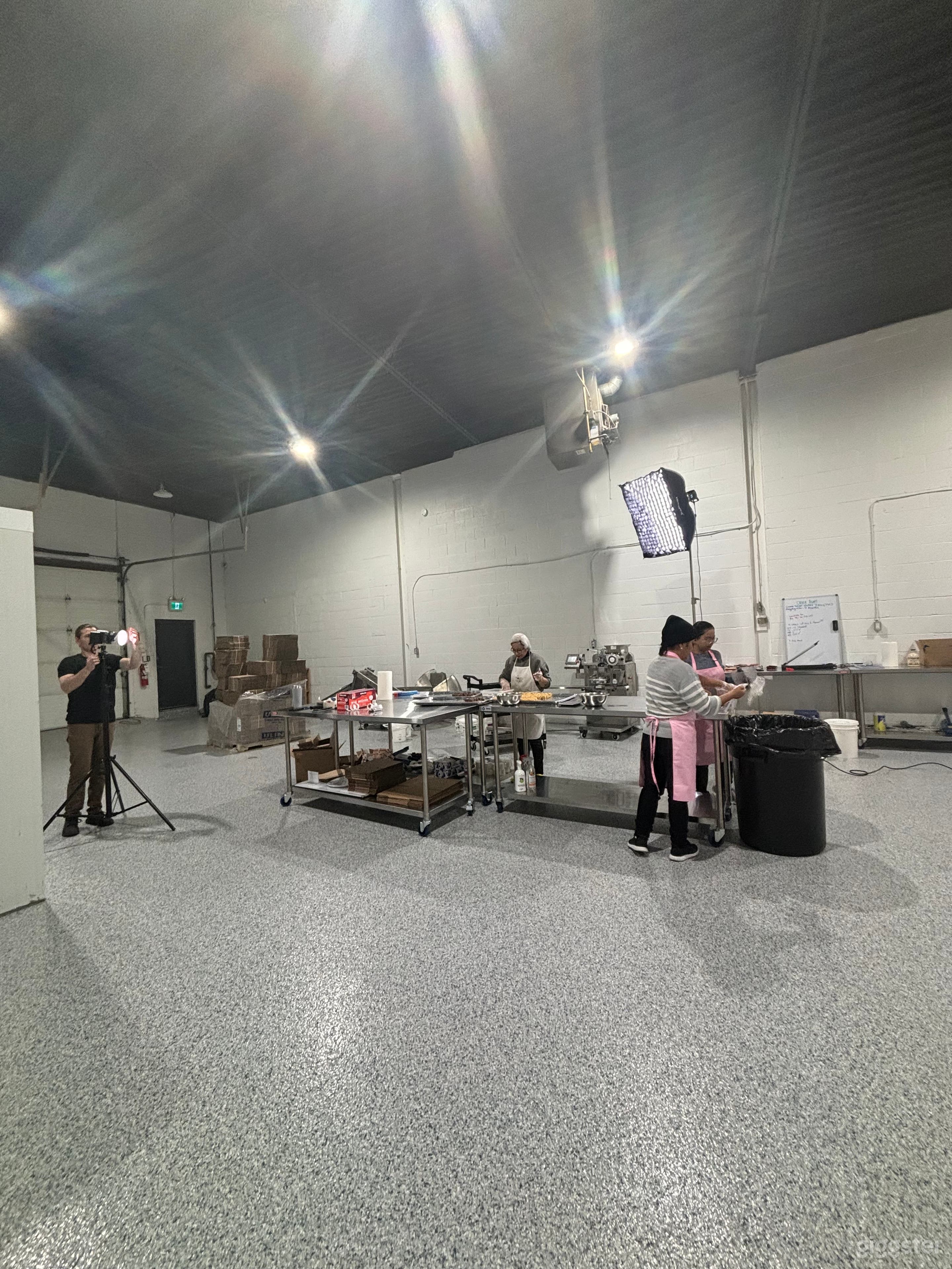 Warehouse prep kitchen.