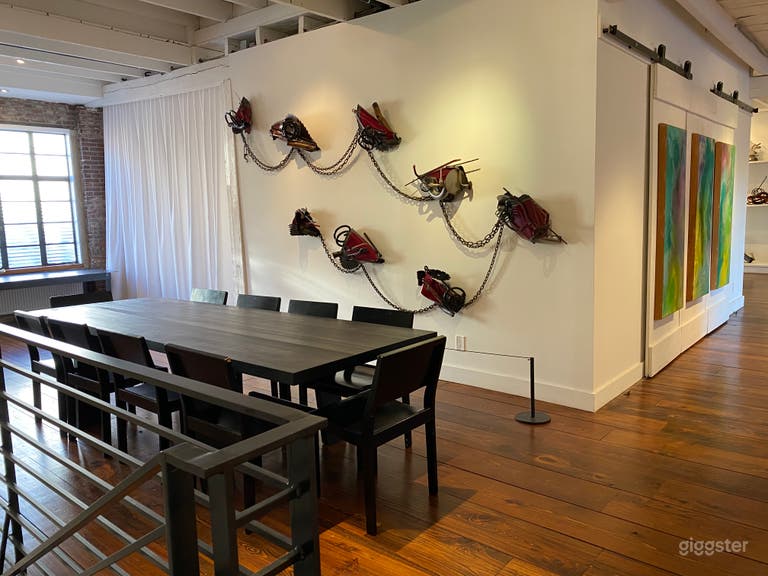  Conference area with draped off prep area 