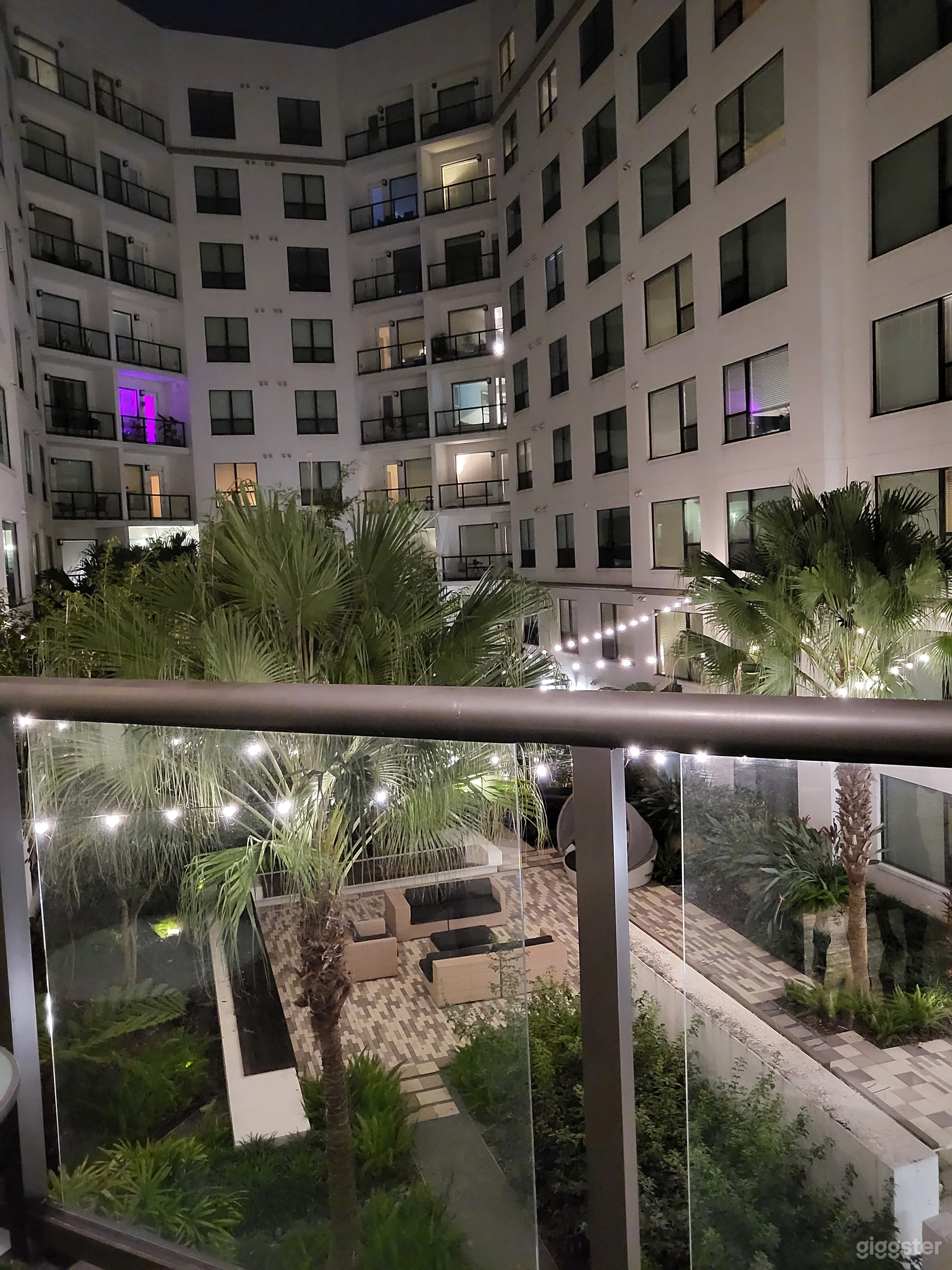 Evening View of Courtyard