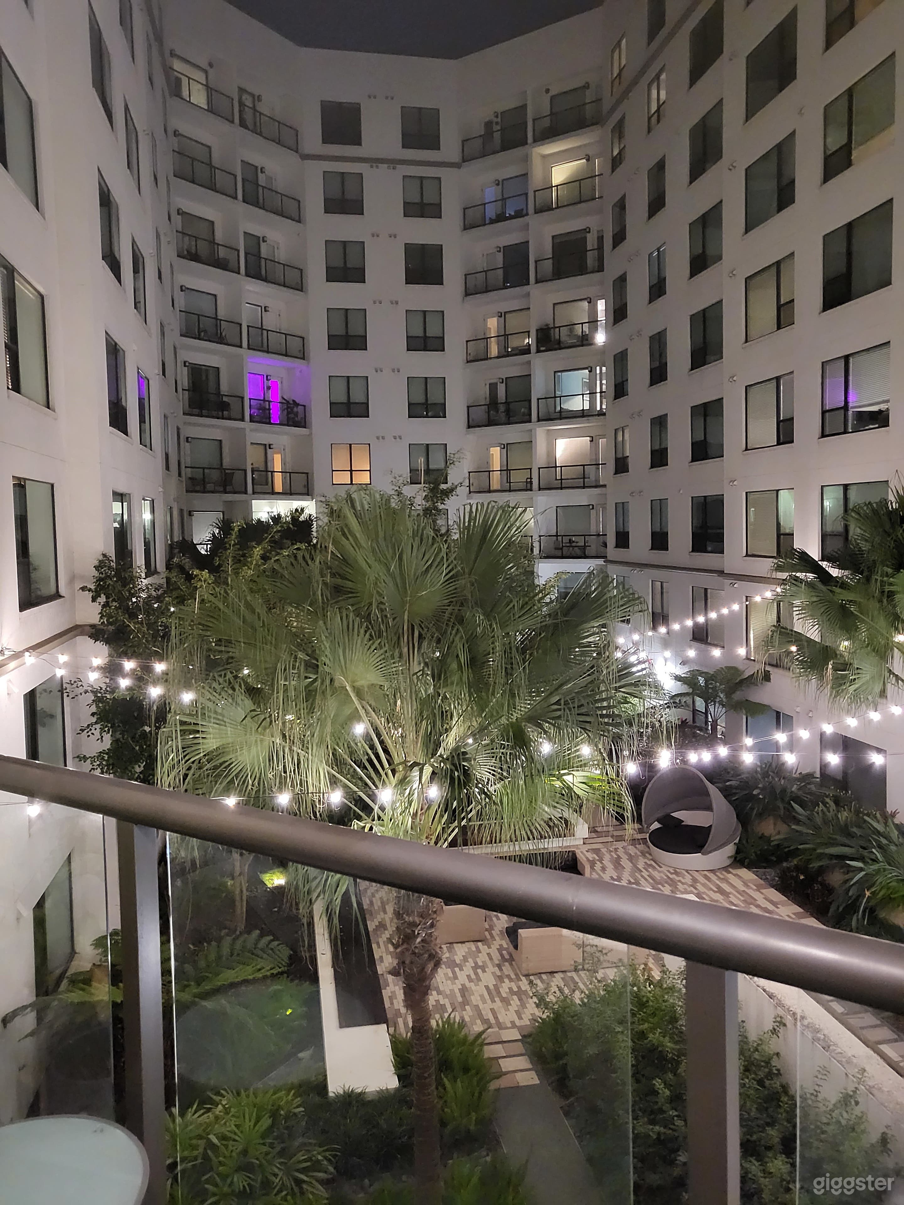 Evening View of Courtyard