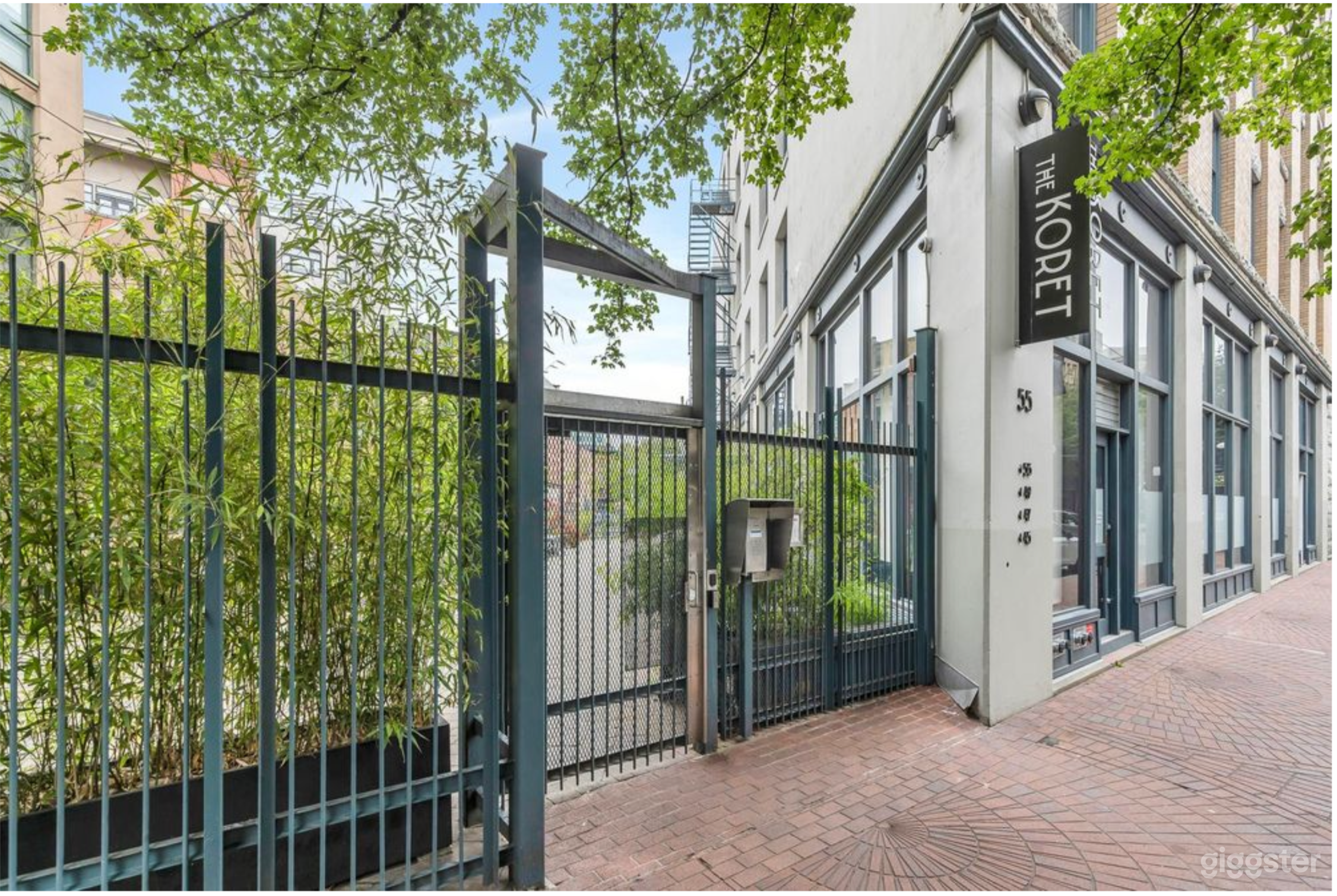 Outside building gate