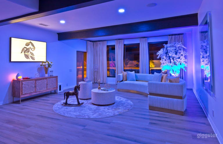  Custom lighting in lounge 