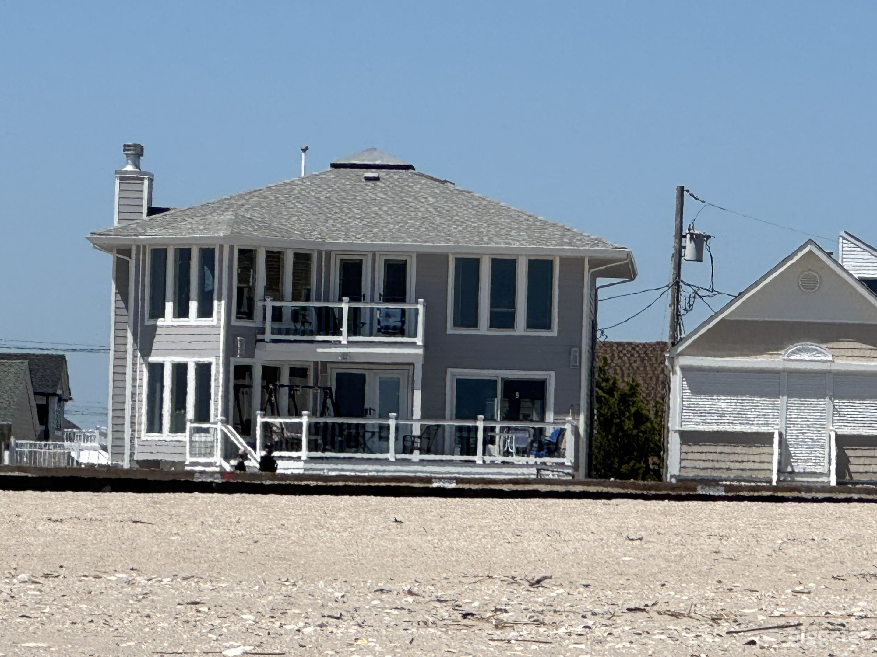 View of the back of the house from the beach