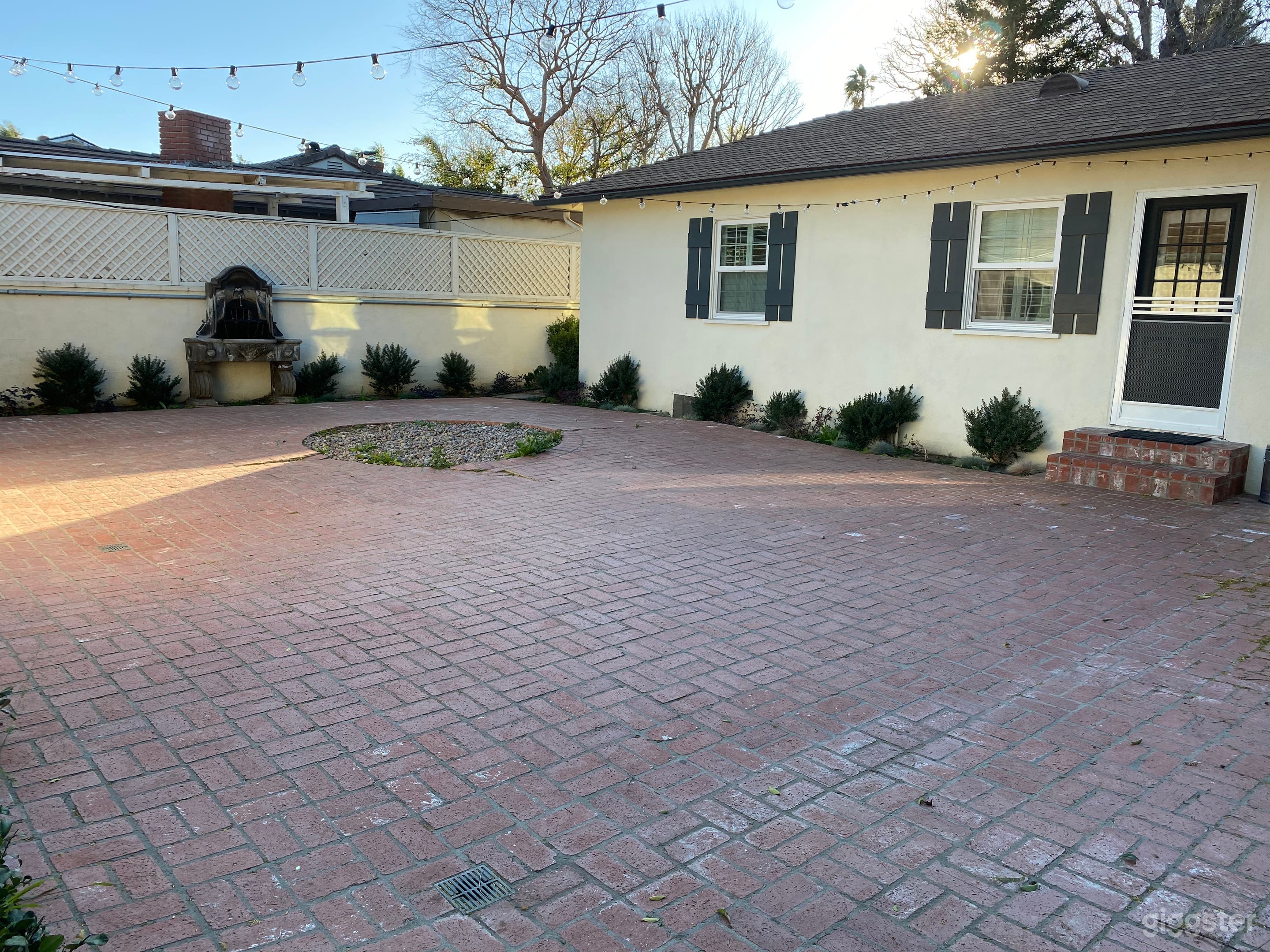 Courtyard between main house &amp; guest house
