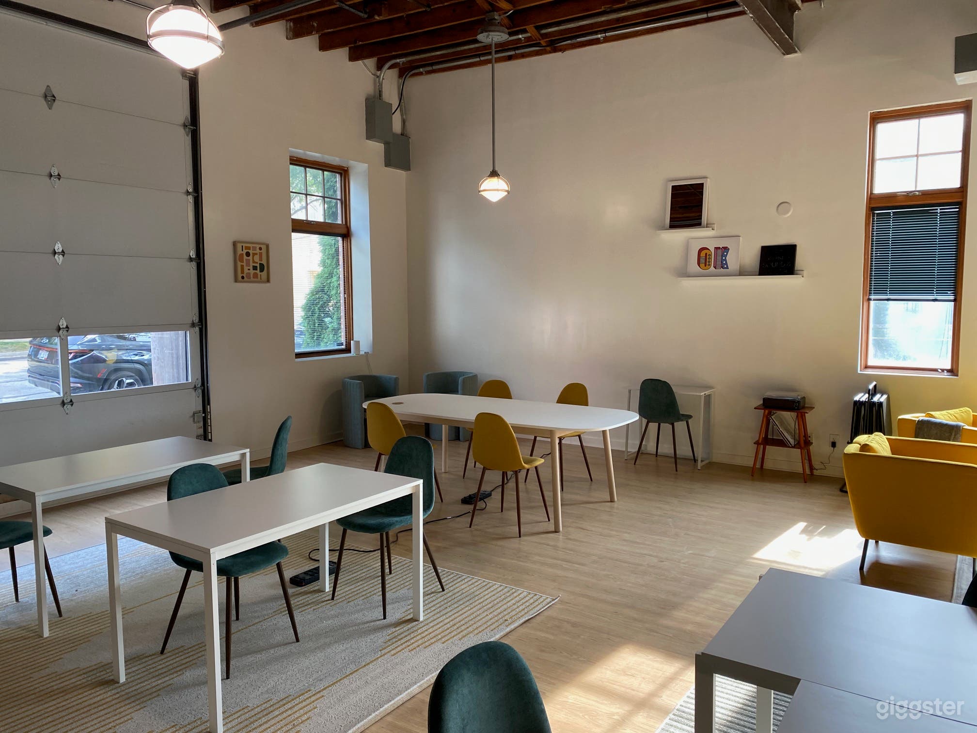 Main space with table and chairs