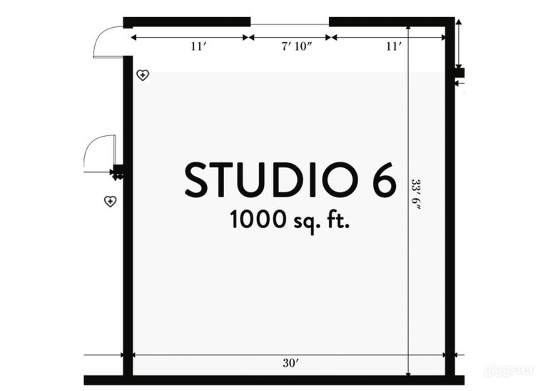  Studio 6 - 1,000-square-foot small production studio rental  