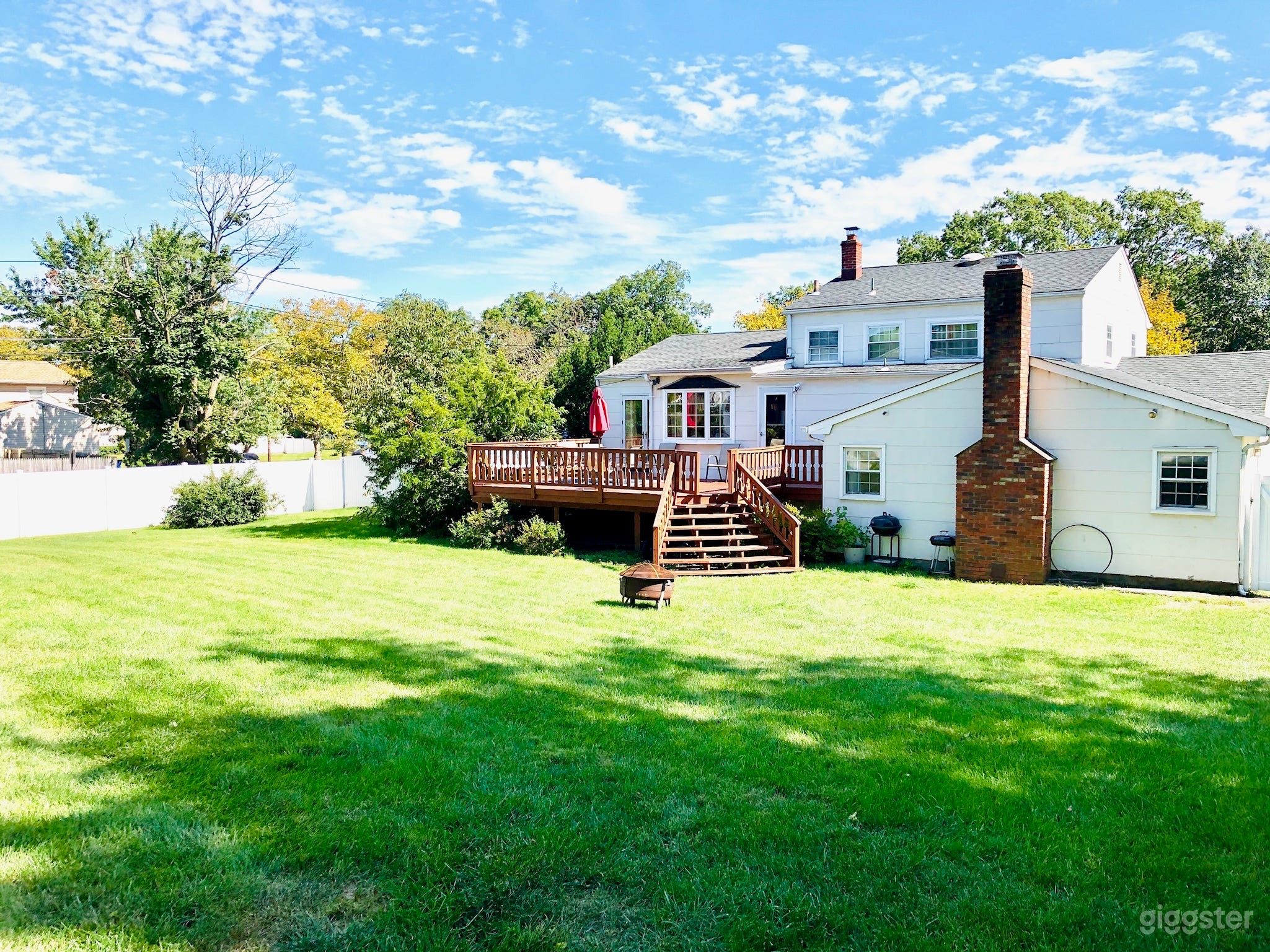 Fully fenced backyard