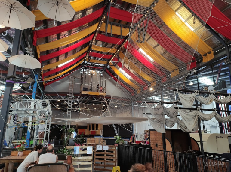  1200sqm Industrial Circus Entertainment Venue Hire 