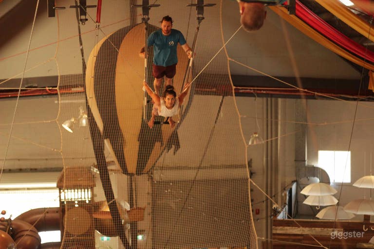  1200sqm Industrial Circus Entertainment Venue Hire 