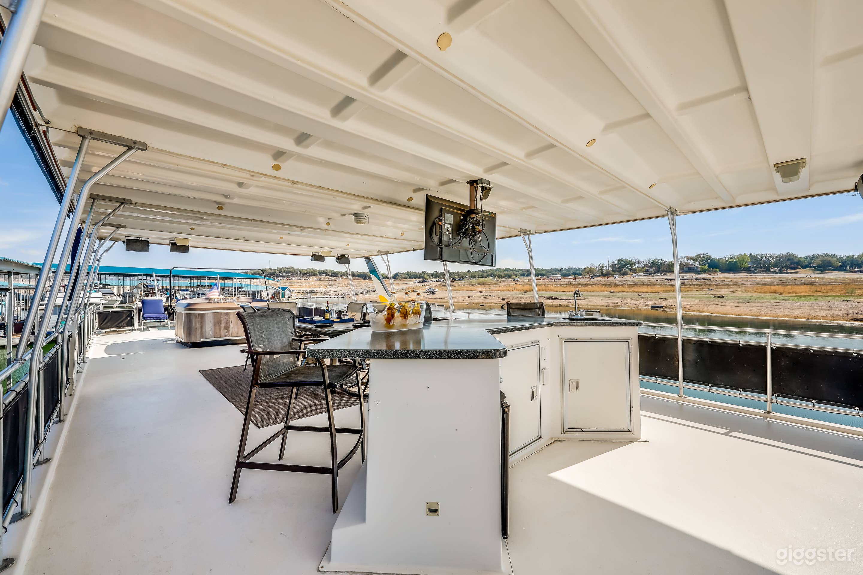 Bar seating with a FireTV