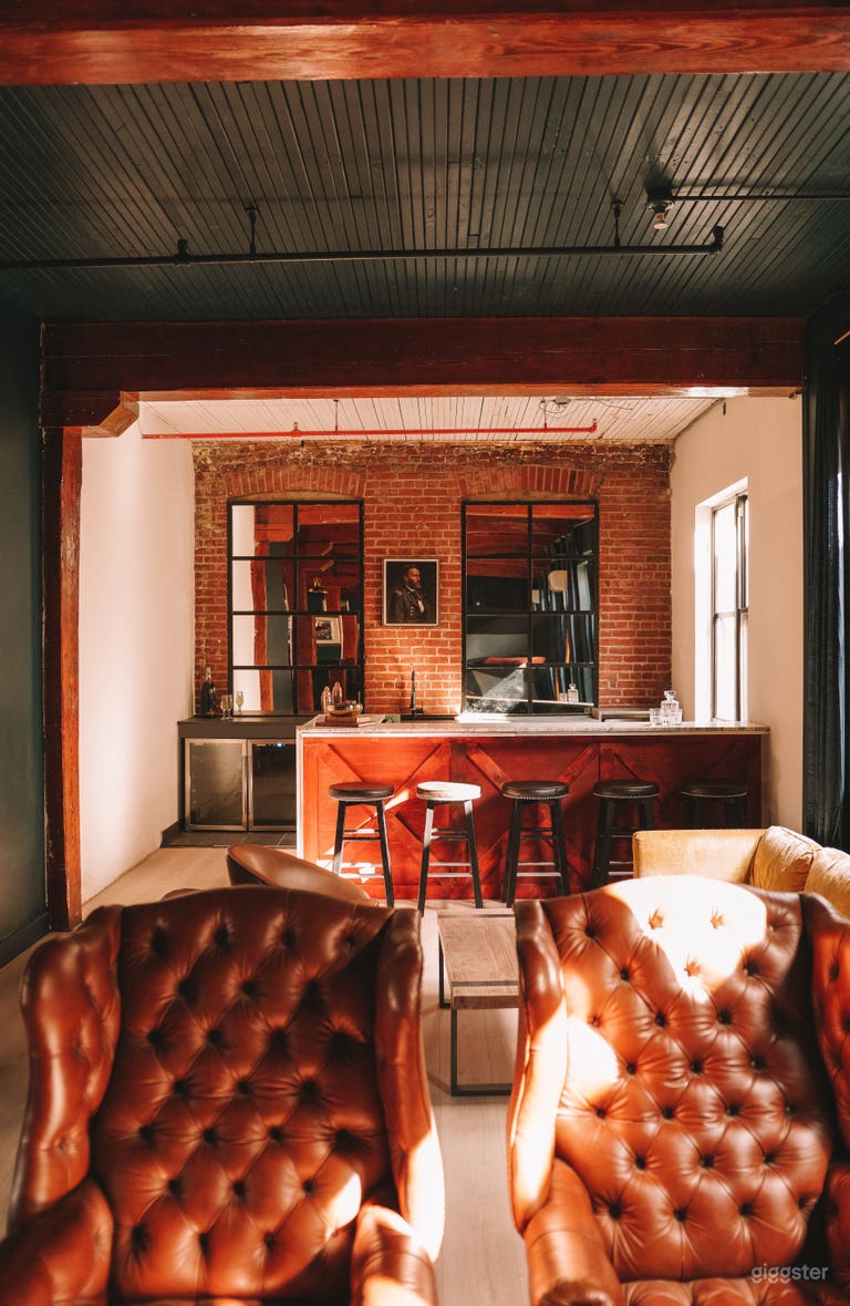  Chic brick wall private club 
