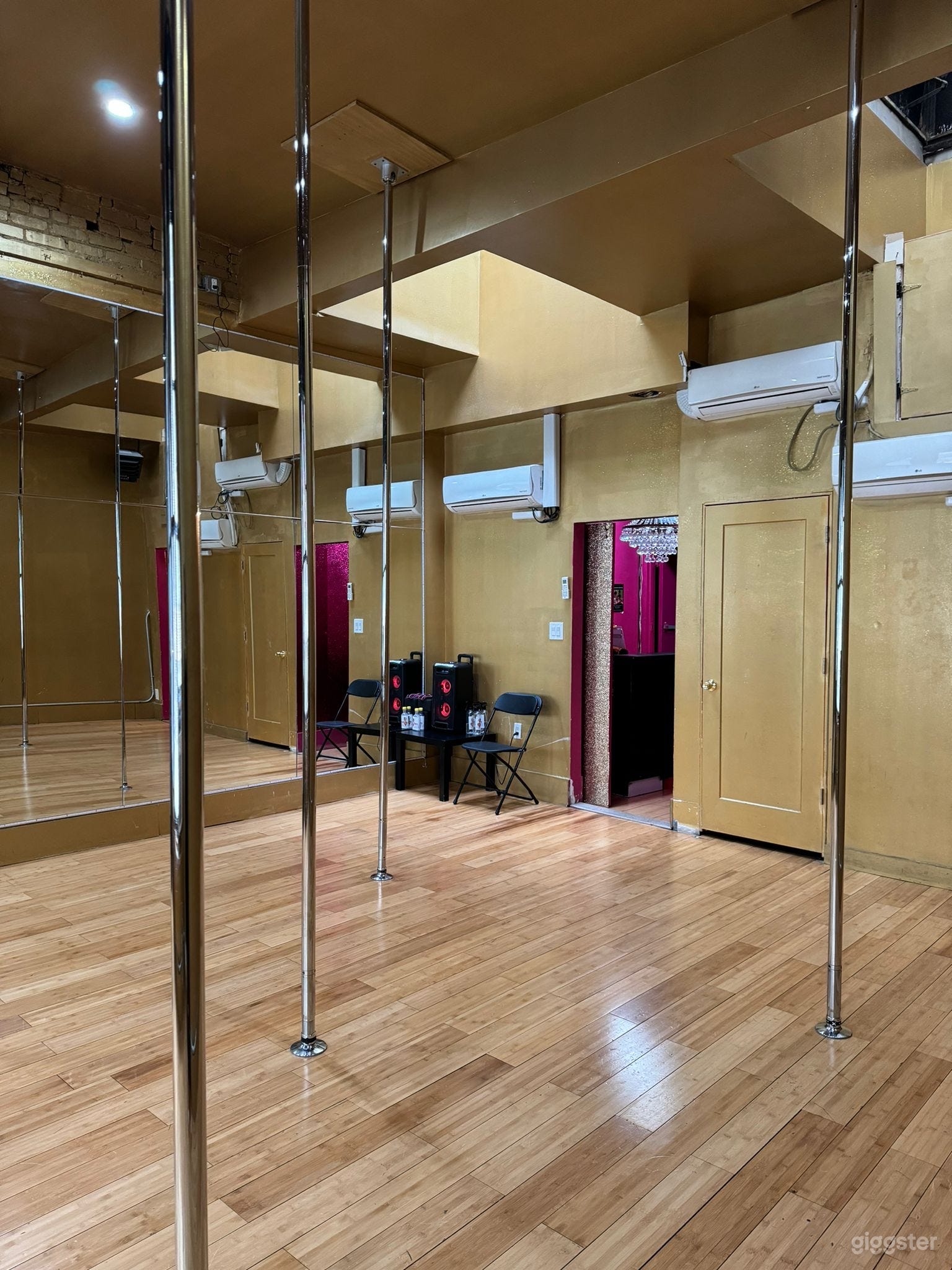 Industry standard Pole &amp; dance studio for events: bachelorette our birthday party.
(Professional Pole dance instructor host available as separate service)