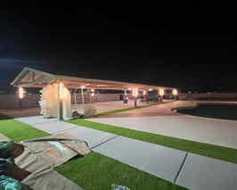  Versatile Backyard with an Outdoor Pool, Courts and  Covered Area Buyout 