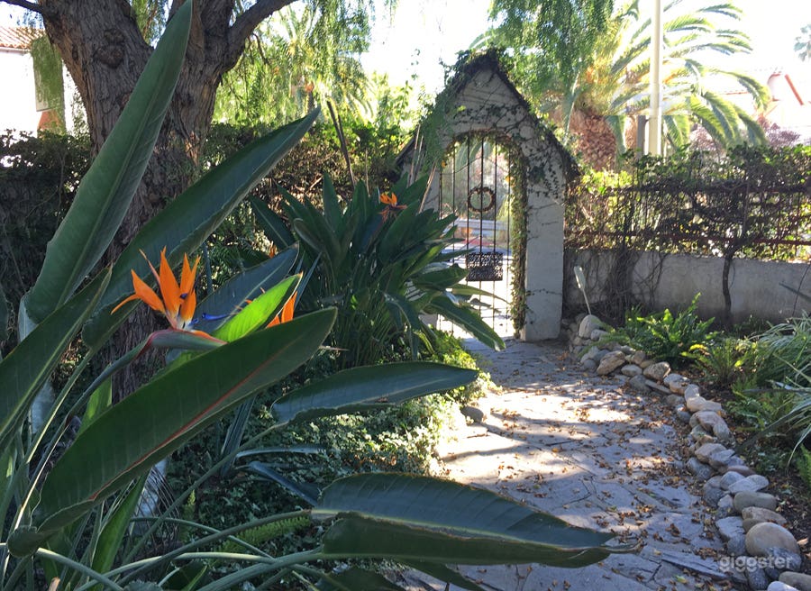 Front walkway inside yard