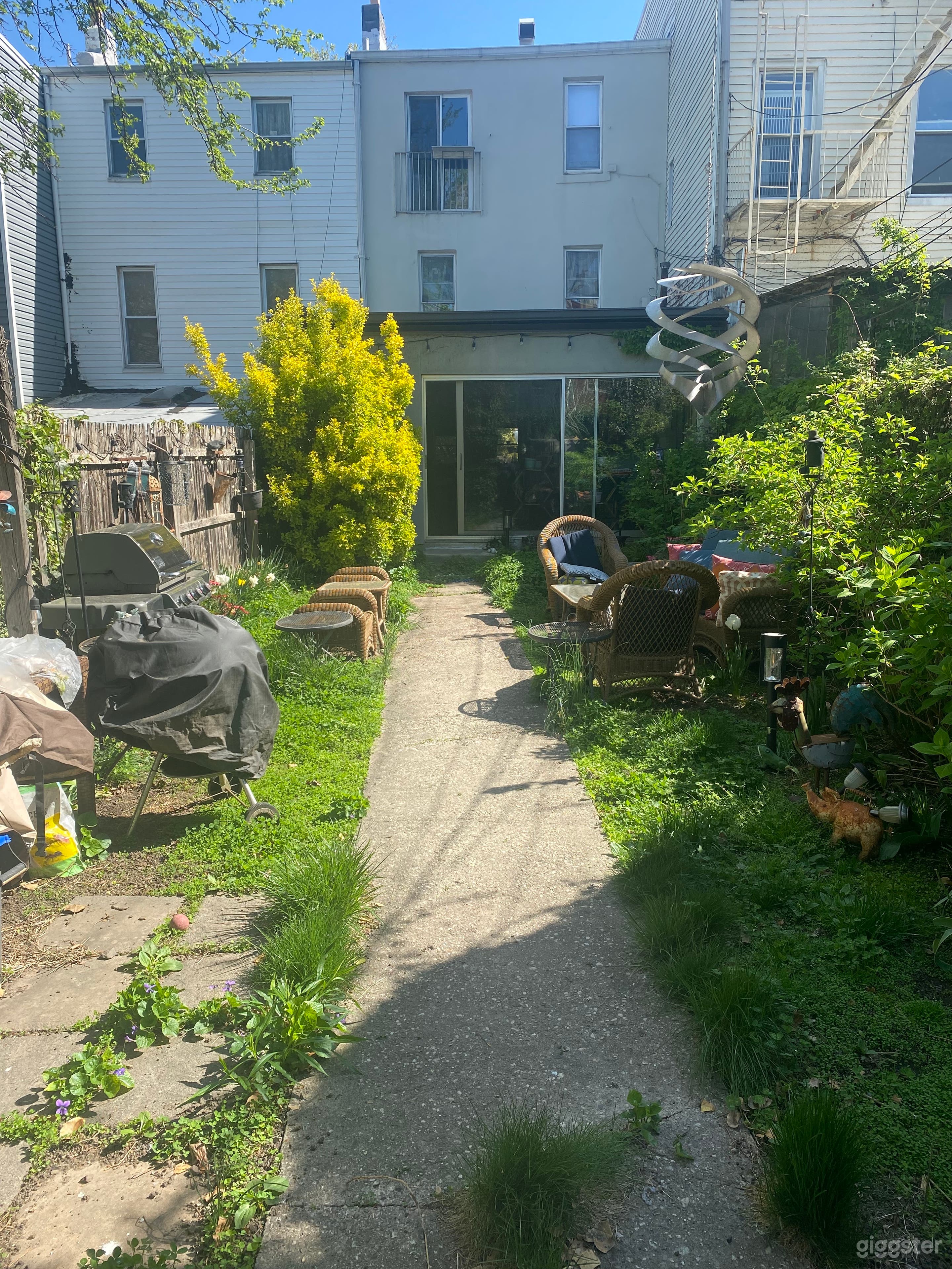 45ft Garden with entrance through sliding glass door. 