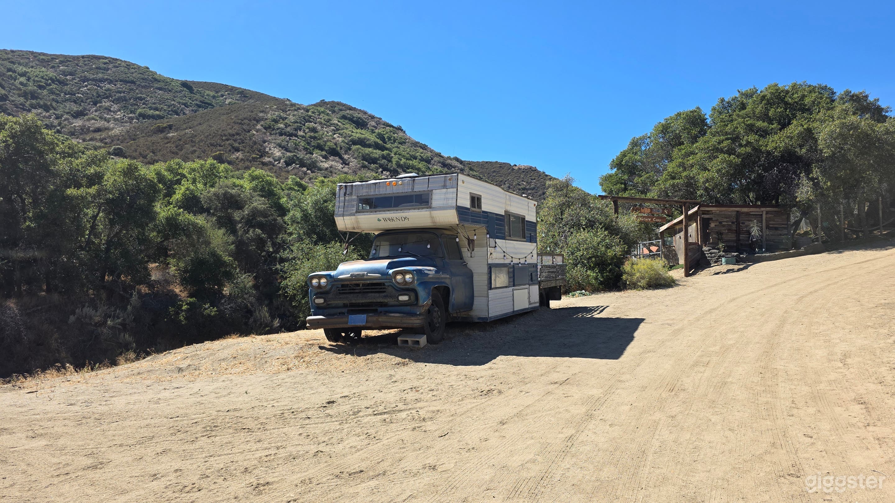 1952 Blue Chevy Viking Truck, Trailer, Porch – Desert View Photo 2