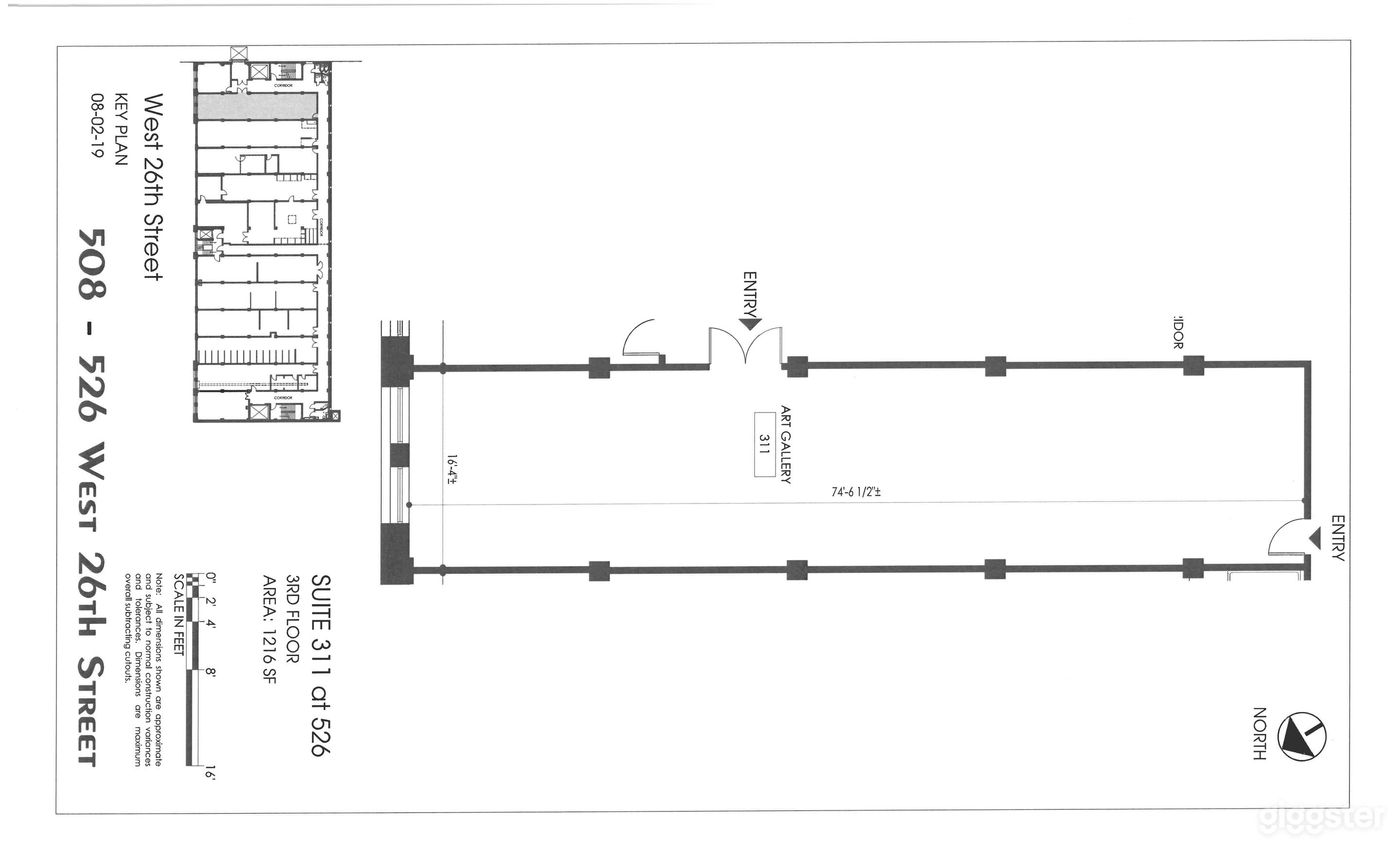 Floor plans include two entrances of this corner unit. 