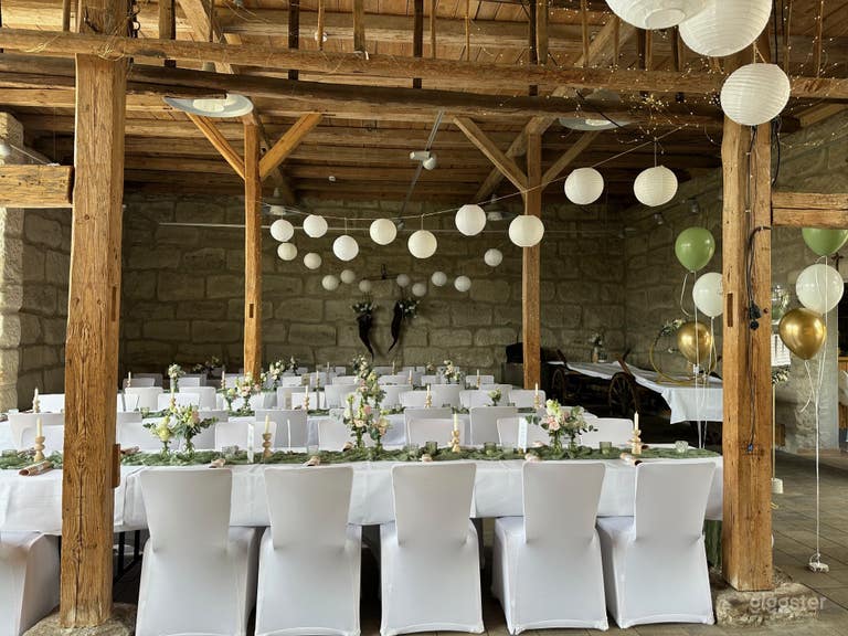  Rustikale Festscheune, Hochzeitsinsel, Seebuhne, Liebesboot 