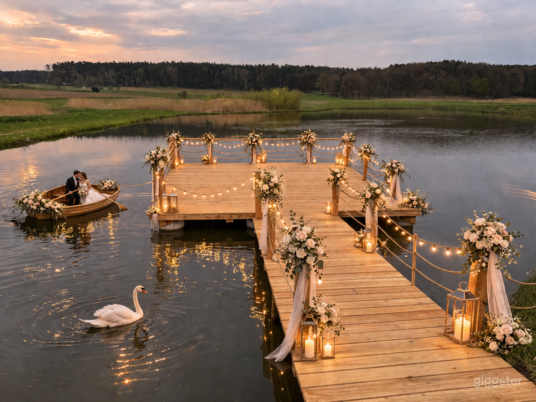  Rustikale Festscheune, Hochzeitsinsel, Seebuhne, Liebesboot 