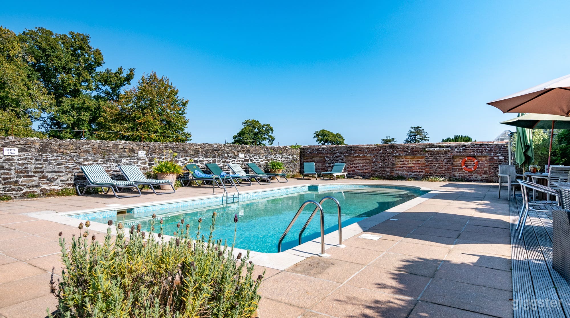 Swimming Pool on a Castle Photo 1