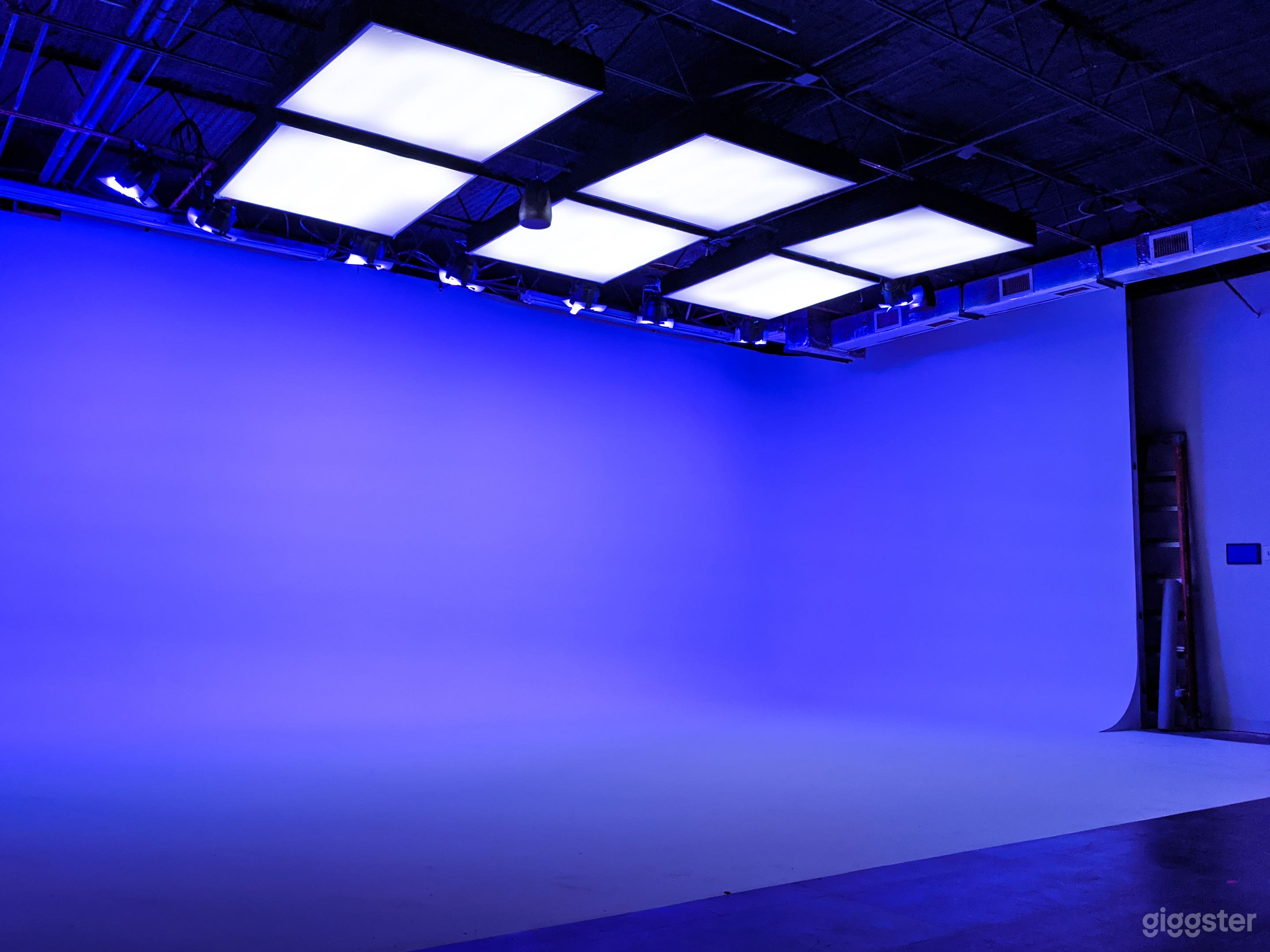 Our Larger Studio -PreLit with Color Mixing RGB Fixtures