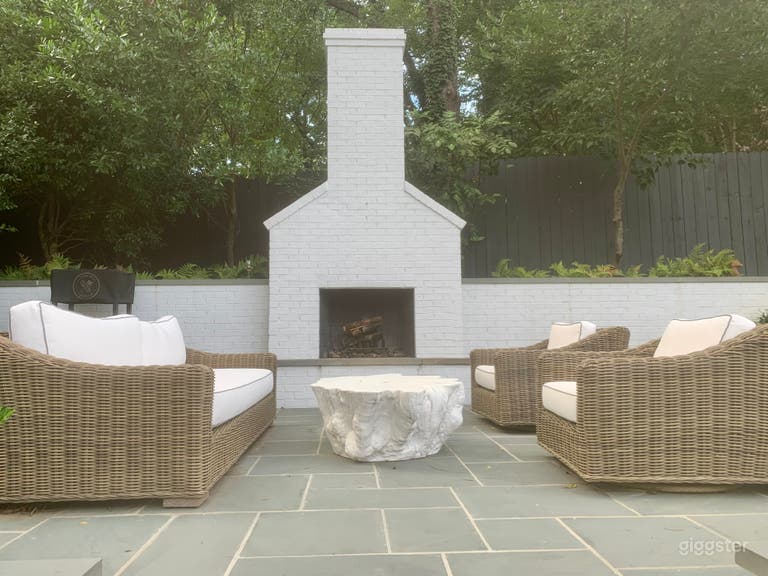  Upper patio with fireplace 