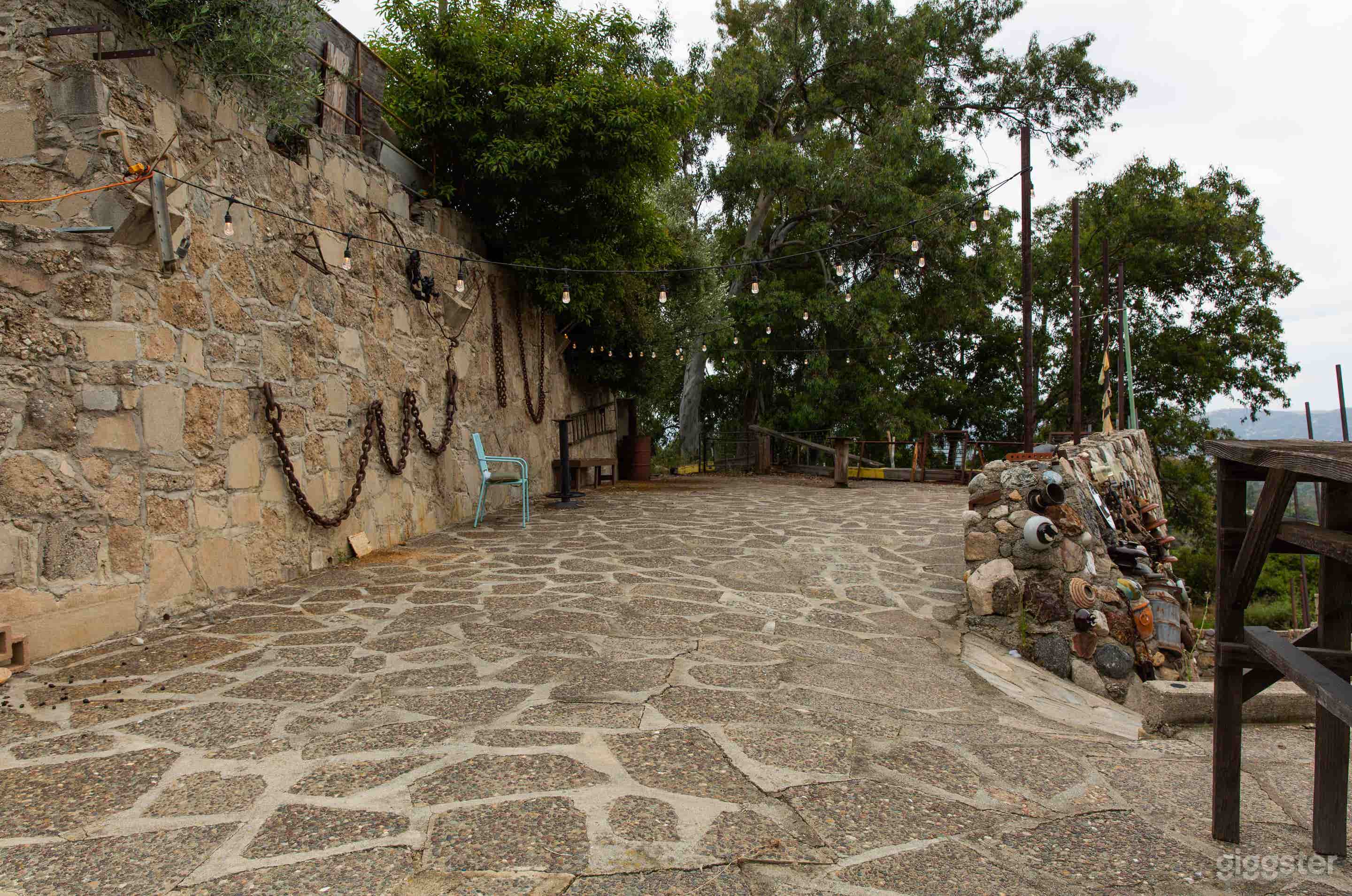 Cobblestone Plaza overlooking the city