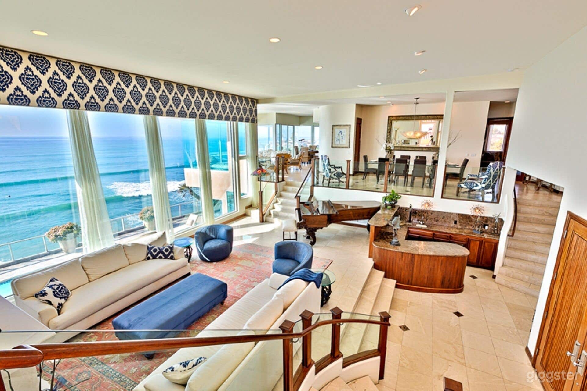 Great Room with Ocean and Sunset Views 