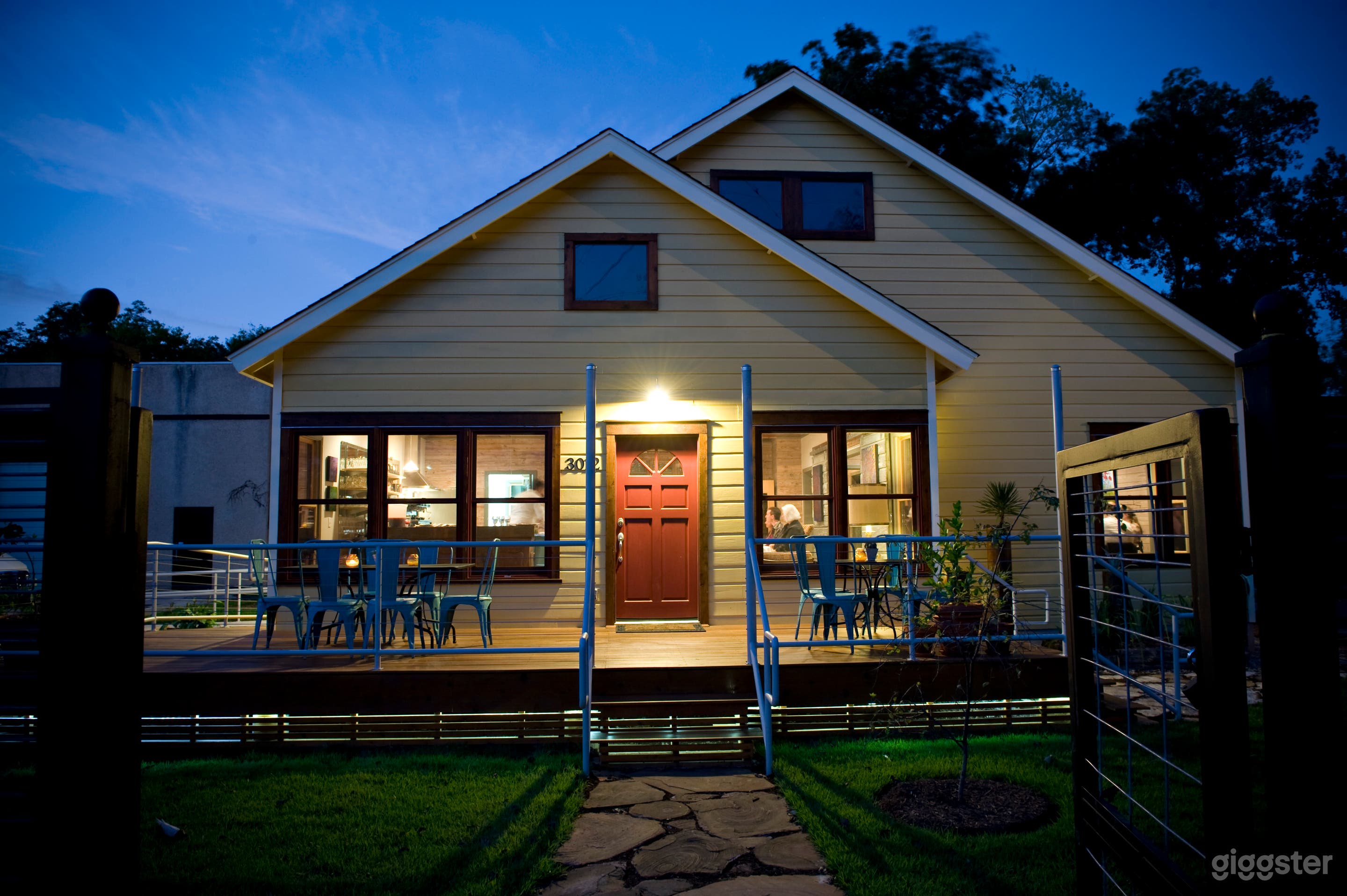 Front of the house with porch