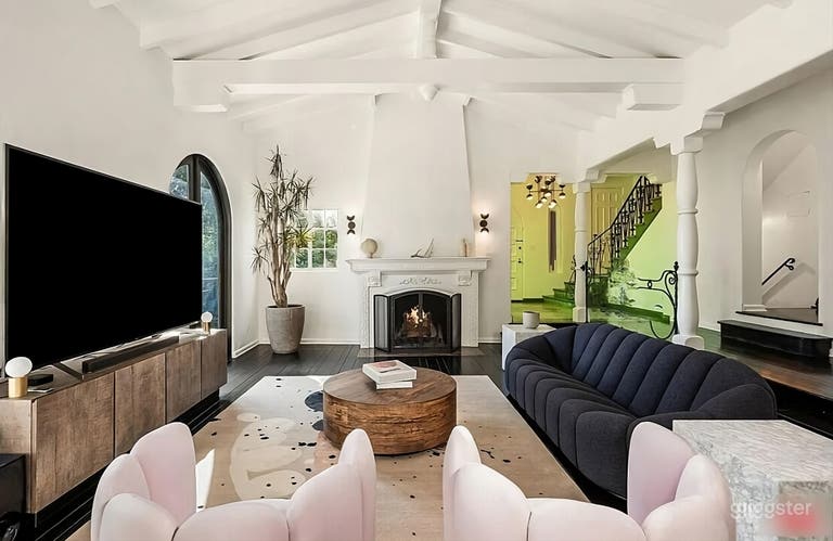  Hollywood Hills 1930s Mansion, grass, pool & movie theatre 