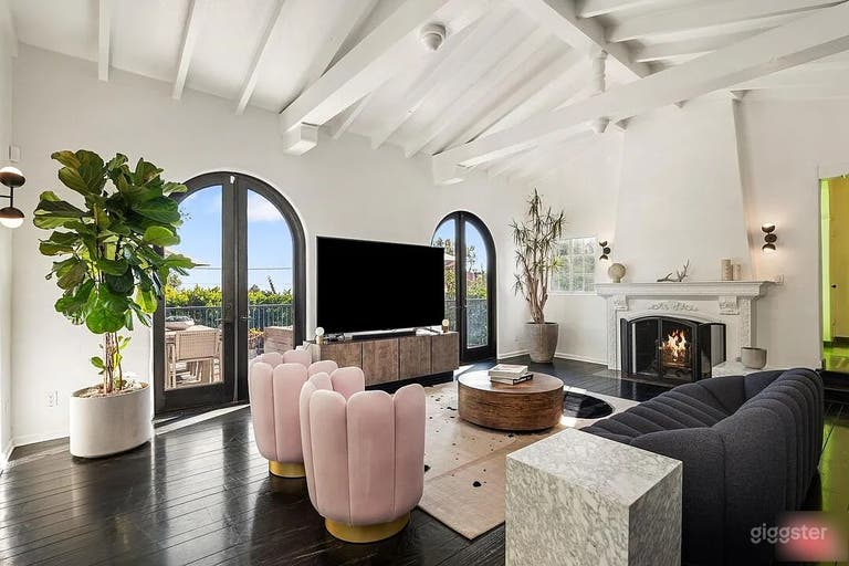  Hollywood Hills 1930s Mansion, grass, pool & movie theatre 