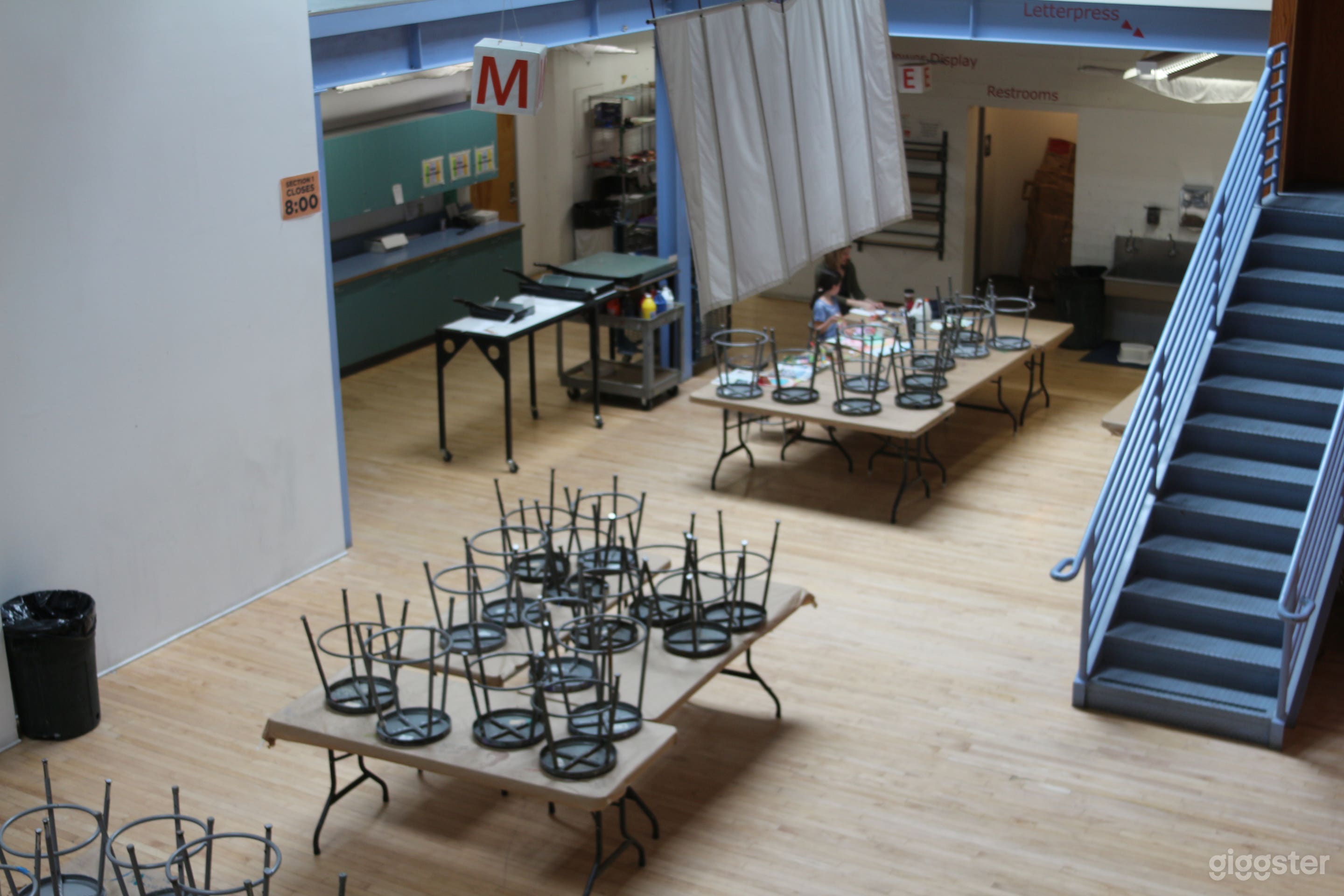 Large studio available for conference, workshops or presentations. 