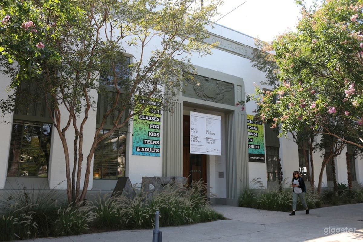 Historical building with architectural features. 