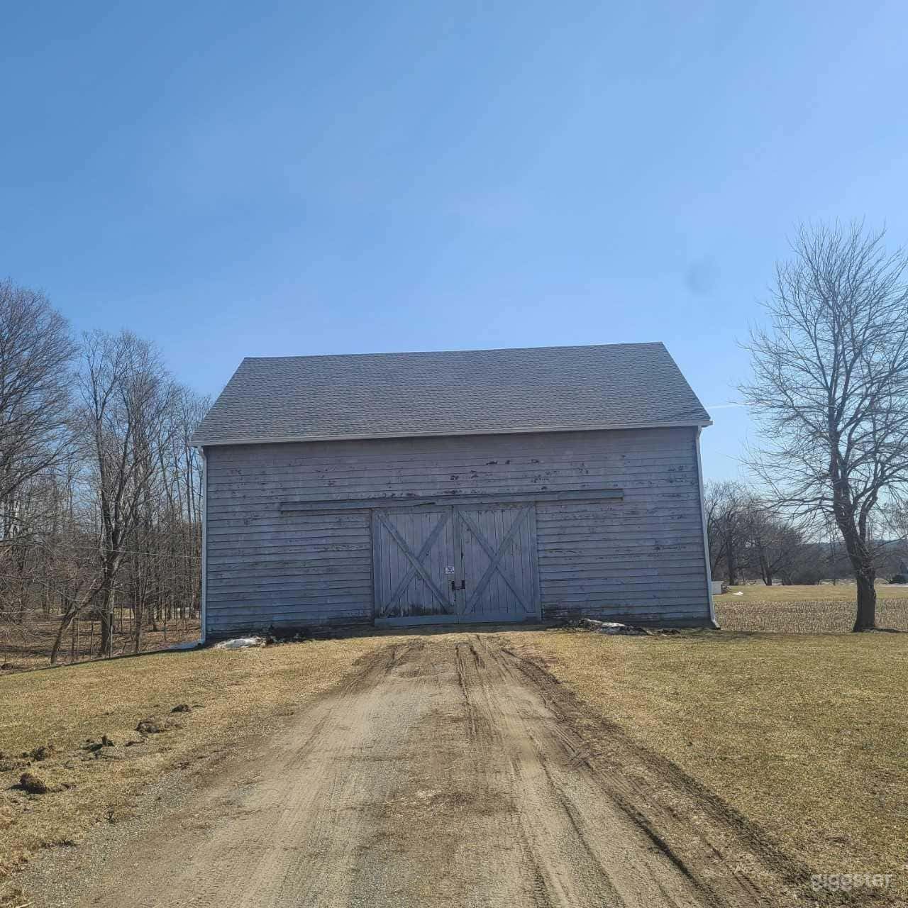 Close up of the barn