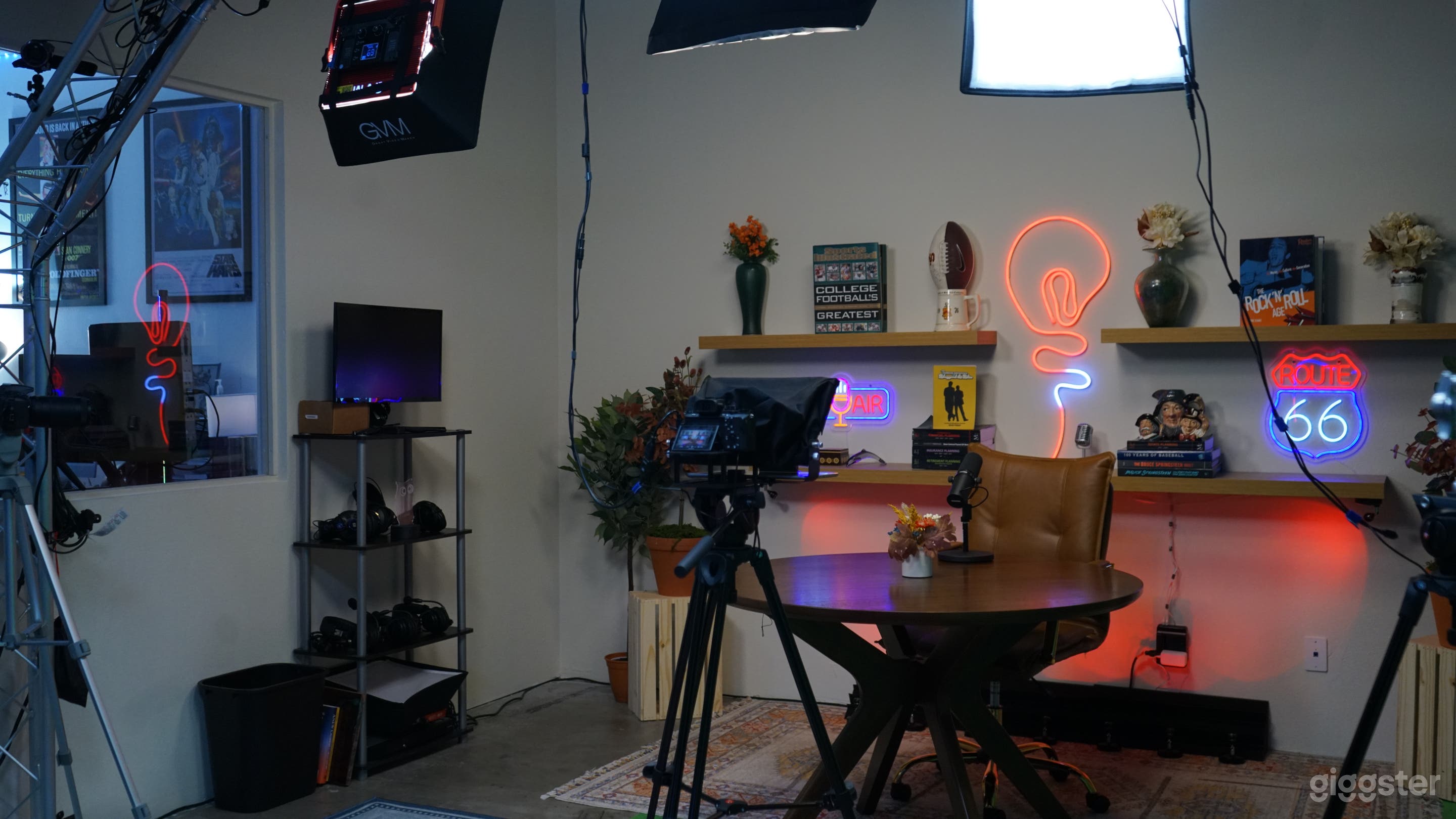 The set is visible from our mixing room, making it easy for our engineer &amp; any off-camera guests to watch what's happening!