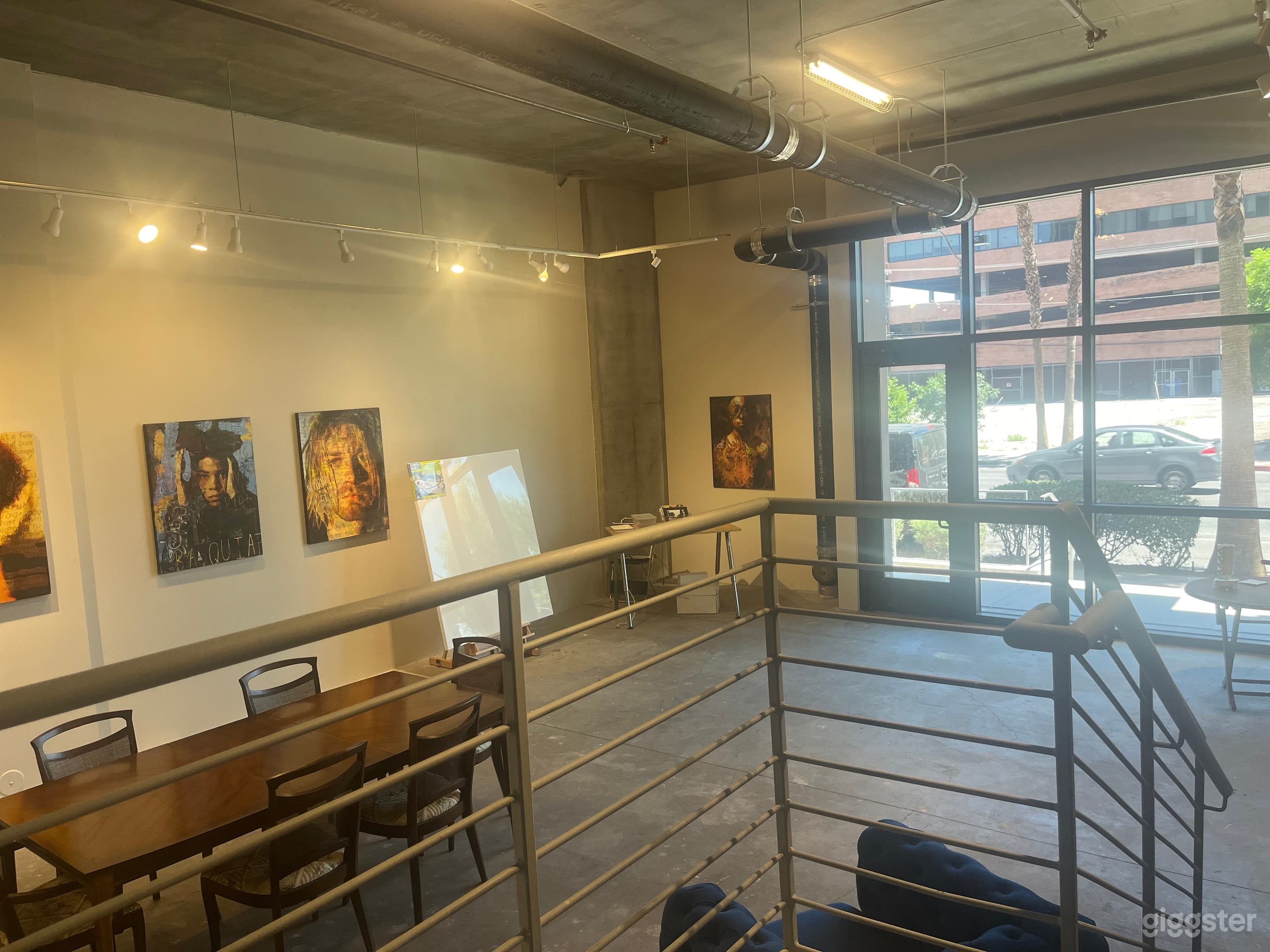 Overview of event space from the stairs