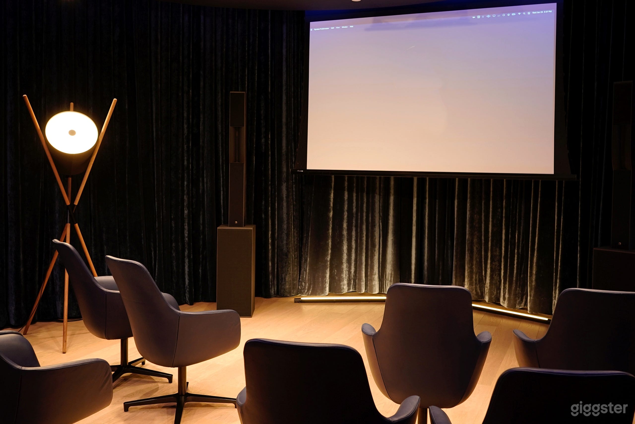 The Blue Room:  A Modern Multimedia Room Photo 3