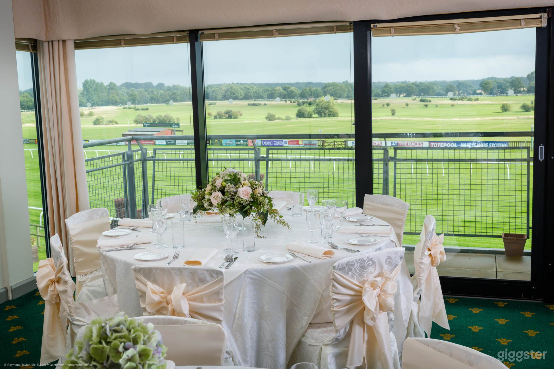 The Prince of Wales Stand, the ideal venue for wedding receptions.