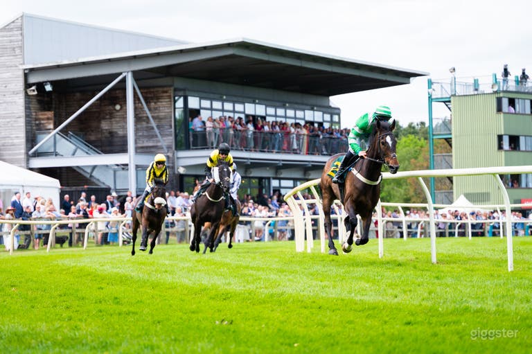 Raceday action, with the Prince of Wales Stand in the background. 