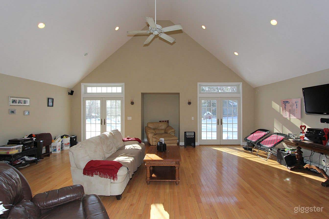 This is the spacious living room 