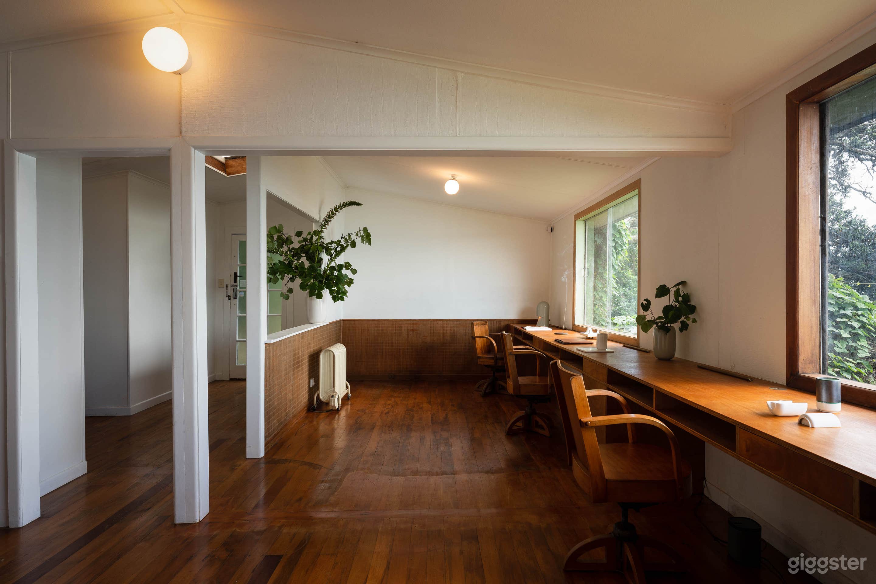 six meter four place modernist desk 