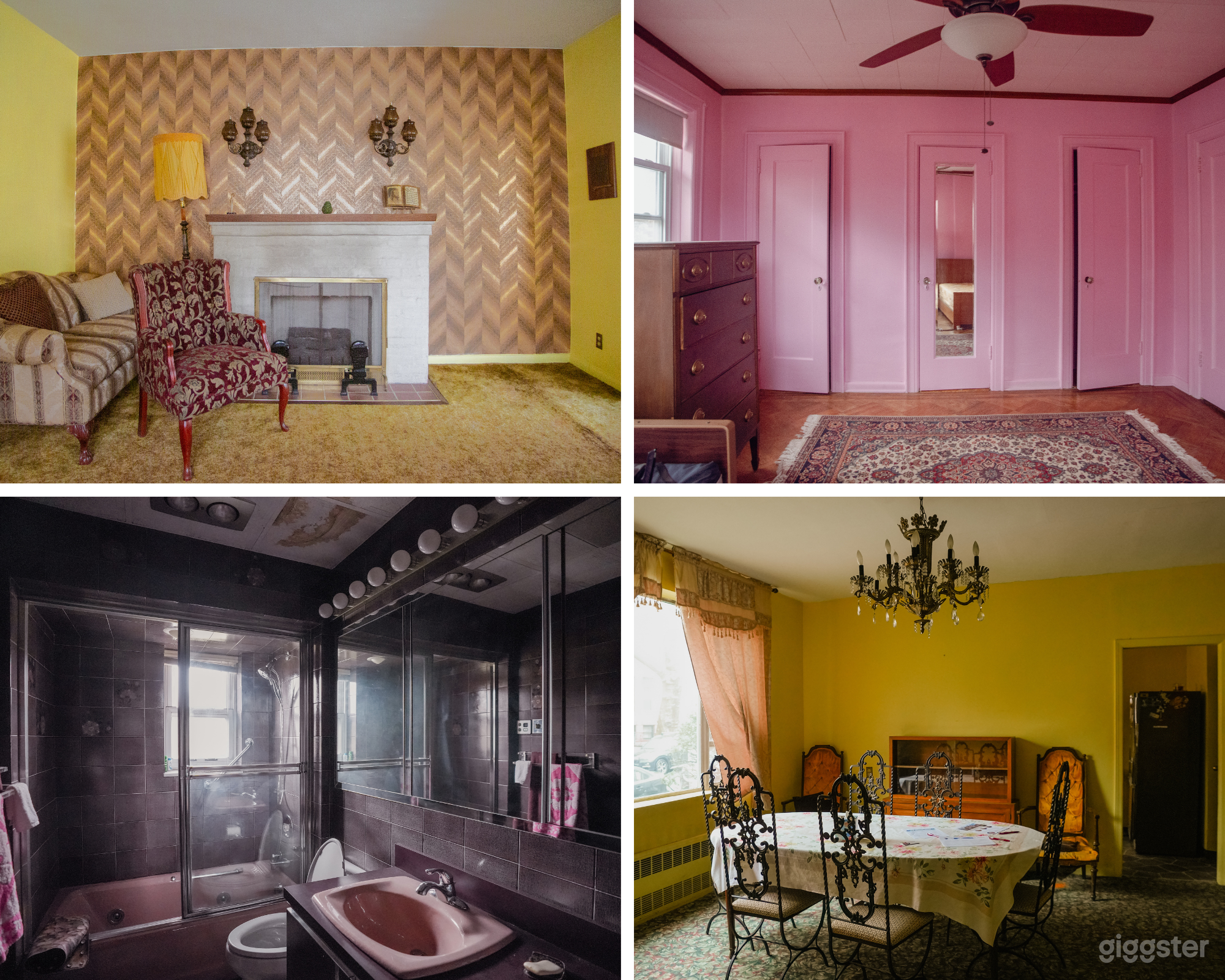 80s Retro Pink/White Furnished House Photo 1