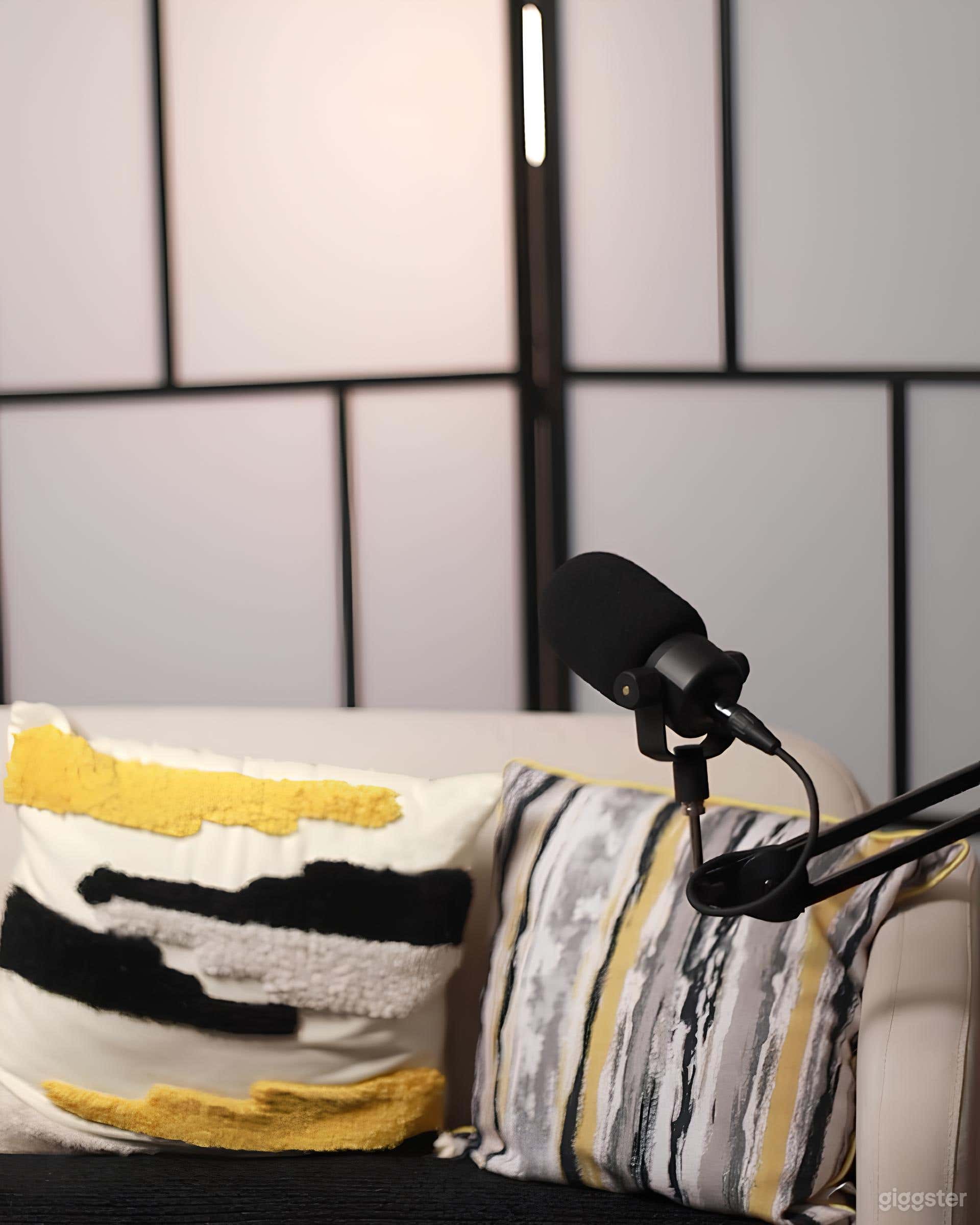 Stylish Ultra-Modern Podcast Studio Set Photo 4