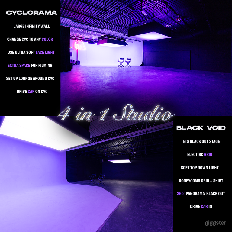  HUGE Film Studio, VOID + Cyclorama + Sets 