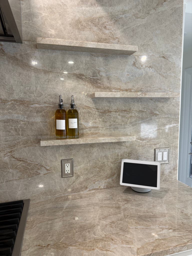  Luxury Designer Kitchen with Taj Mahal Quartzite & All Dacor 