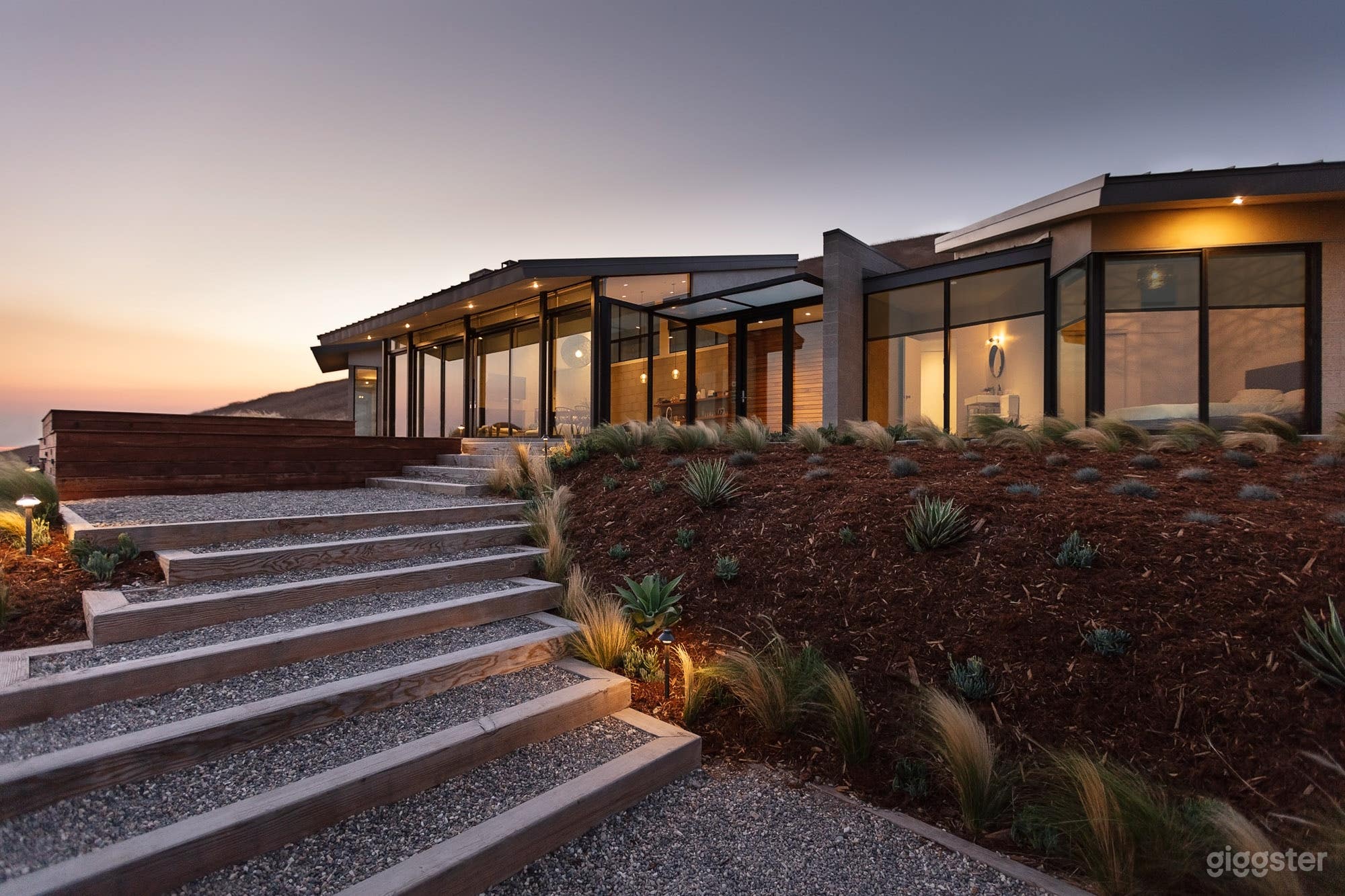 Gorgeous, newly constructed modern home set on a 100 acre ranch with white water views on the California Coast. 