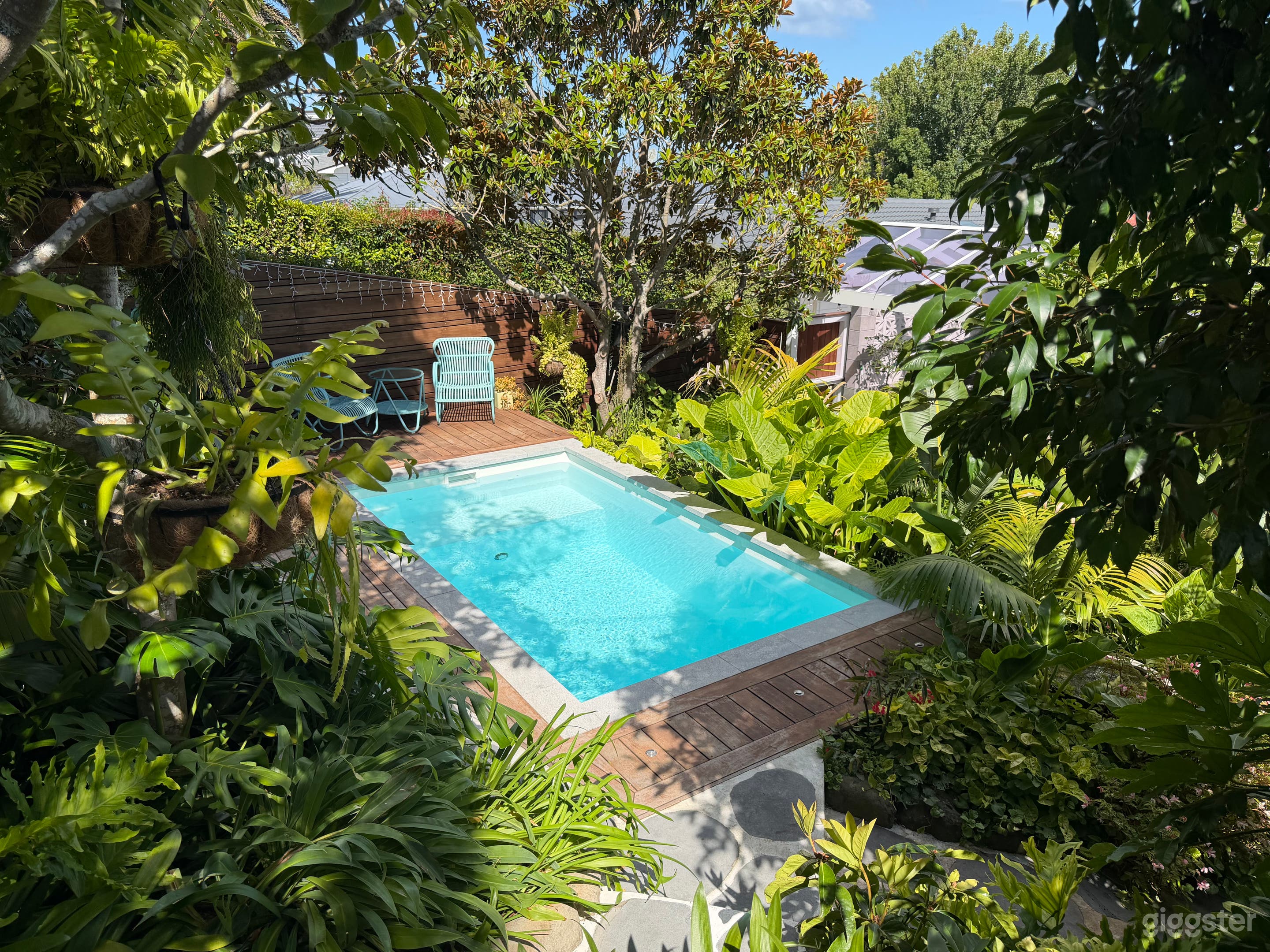 Tropical Garden Oasis with Pool & Pergola Photo 1